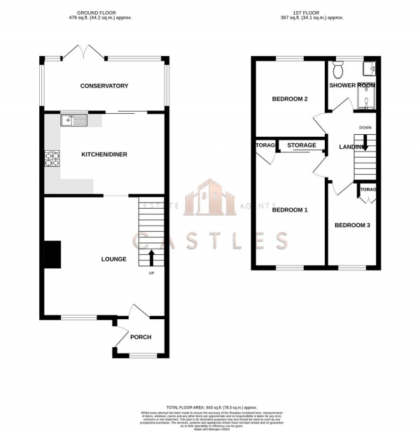 Floor Plan Image for 3 Bedroom End of Terrace House for Sale in Dore Avenue, Portchester,