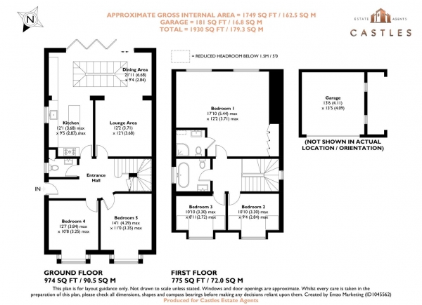 Floor Plan Image for 5 Bedroom Detached House for Sale in White Hart Lane, Portchester,