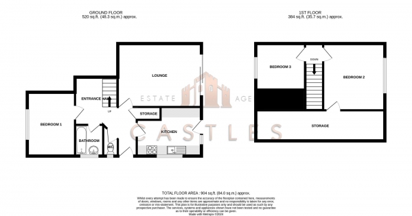 Floor Plan Image for 3 Bedroom Property for Sale in Quintrel Avenue, Portchester