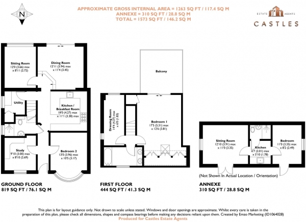 Floor Plan Image for 4 Bedroom Semi-Detached Bungalow for Sale in Morningside Avenue, Portchester