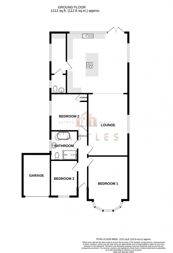 Floor Plan Image for 3 Bedroom Detached Bungalow for Sale in Privett Road, Widley