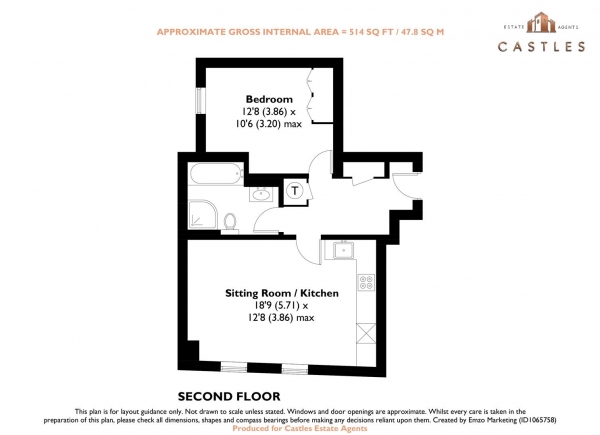 Floor Plan Image for 1 Bedroom Apartment for Sale in Hyde Street, Winchester