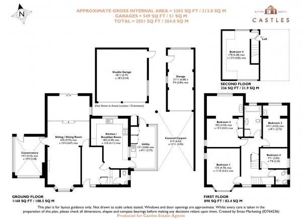 Floor Plan Image for 5 Bedroom Detached House for Sale in Leith Avenue, Portchester