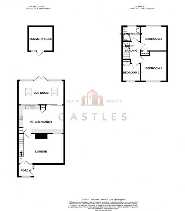 Floor Plan Image for 3 Bedroom Terraced House for Sale in St. James Way, Portchester