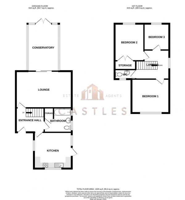 Floor Plan Image for 3 Bedroom End of Terrace House for Sale in Newtown, Portchester