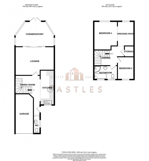 Floor Plan Image for 3 Bedroom End of Terrace House for Sale in Sedgefield Close, Portchester Borders