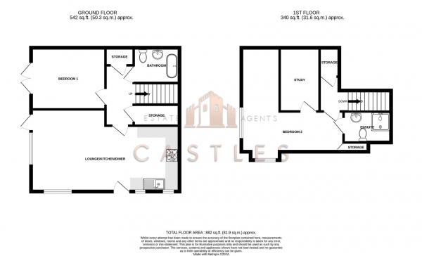 Floor Plan Image for 2 Bedroom End of Terrace House for Sale in Connaught Lane, Portchester Borders,