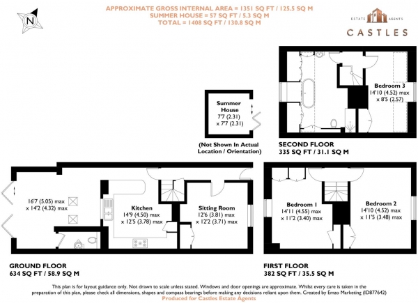 Floor Plan Image for 3 Bedroom Terraced House for Sale in Castle Street, Portchester