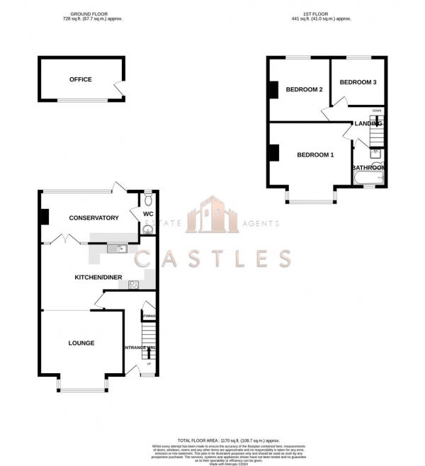 Floor Plan Image for 3 Bedroom Terraced House for Sale in Sunningdale Road, Baffins