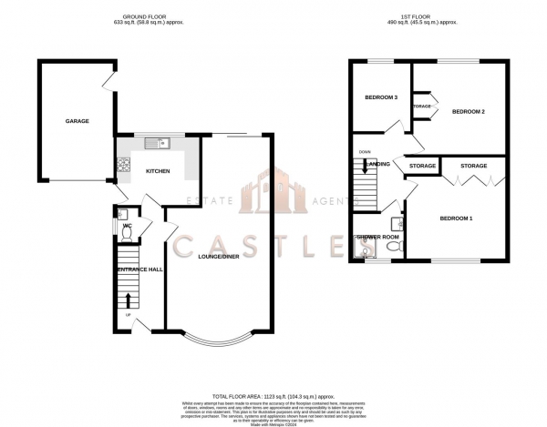 Floor Plan Image for 3 Bedroom Detached House for Sale in Silver Birch Avenue, Fareham