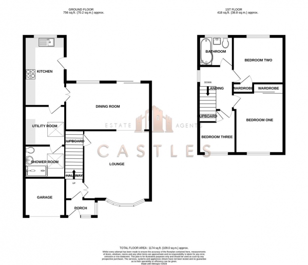 Floor Plan Image for 3 Bedroom Semi-Detached House for Sale in Kilmiston Drive, Portchester