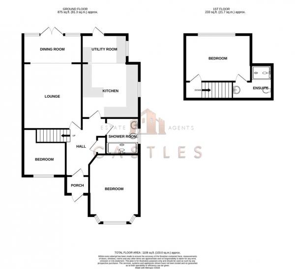 Floor Plan Image for 3 Bedroom Semi-Detached Bungalow for Sale in Kelvin Grove, Portchester