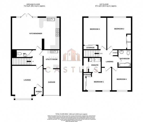 Floor Plan Image for 4 Bedroom Semi-Detached House for Sale in Central Road, Portchester