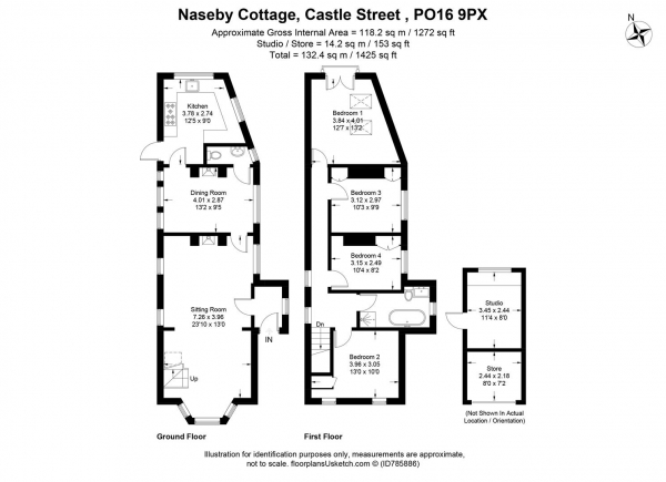 Floor Plan Image for 4 Bedroom Detached House for Sale in Castle Street, Portchester