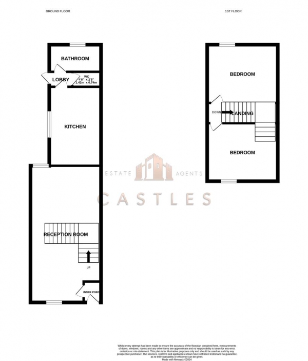 Floor Plan Image for 2 Bedroom End of Terrace House for Sale in Shakespeare Road, Portsmouth