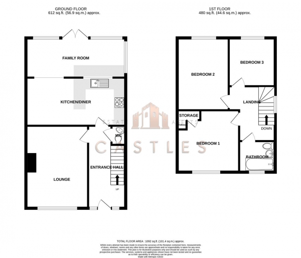 Floor Plan Image for 3 Bedroom Semi-Detached House for Sale in Castle Street, Portchester