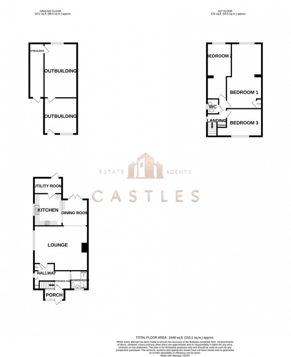 Floor Plan Image for 3 Bedroom Semi-Detached House for Sale in White Hart Lane, Portchester