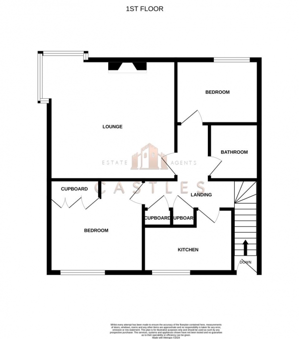 Floor Plan Image for 2 Bedroom Flat for Sale in Postern Close, Portchester,