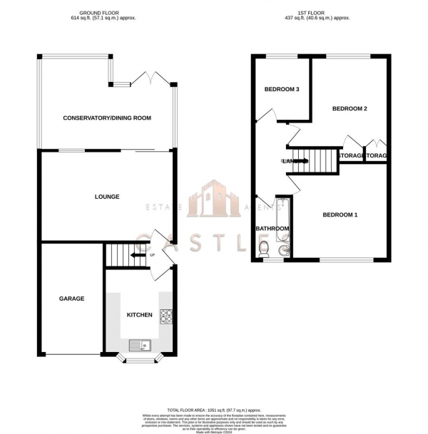 Floor Plan Image for 3 Bedroom Semi-Detached House for Sale in Hawthorn Close, Portchester