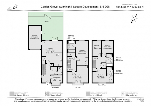 Floor Plan Image for 4 Bedroom Semi-Detached House to Rent in BRAND NEW | Sunninghill Square | Cordes Grove | Ascot