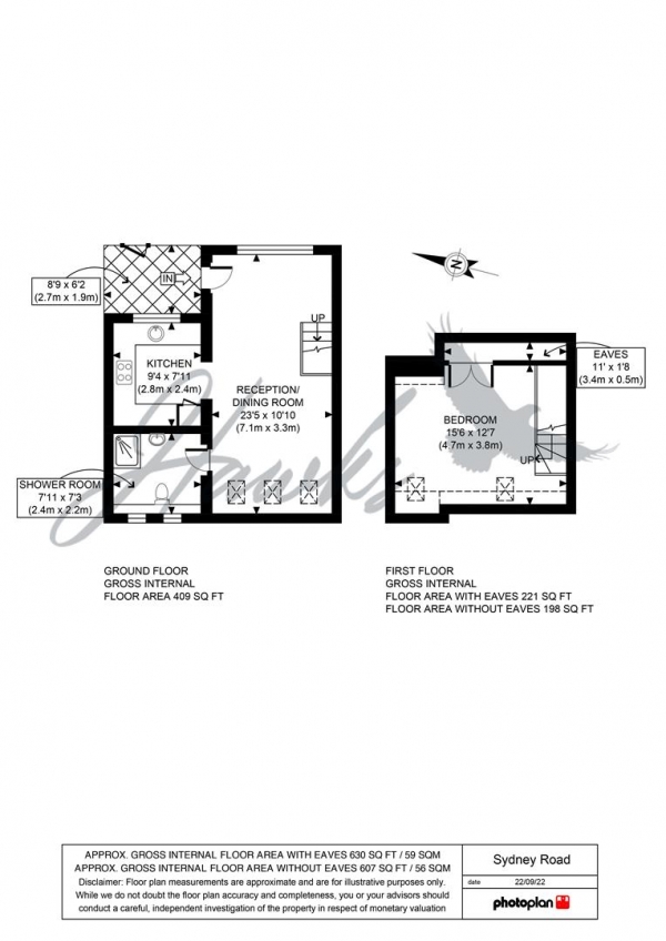 Floor Plan Image for 1 Bedroom Detached House for Sale in Sydney Road | London | W13 | Ealing