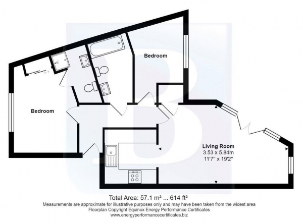 Floor Plan Image for 2 Bedroom Apartment for Sale in Joseph Court | Writtle Road | Chelmsford | CM1