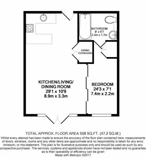 Floor Plan Image for 1 Bedroom Apartment for Sale in Park Lodge Avenue | West Drayton | London