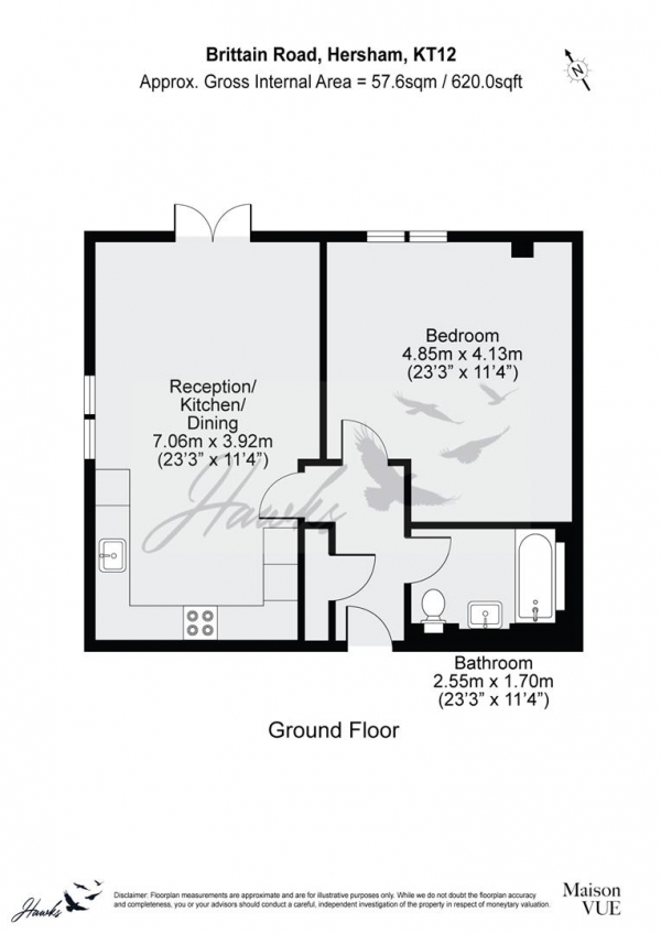 Floor Plan for Plot for Sale in Brittain Road, Hersham, Walton-On-Thames, KT12, 4LR - Guide Price &pound2,200,000