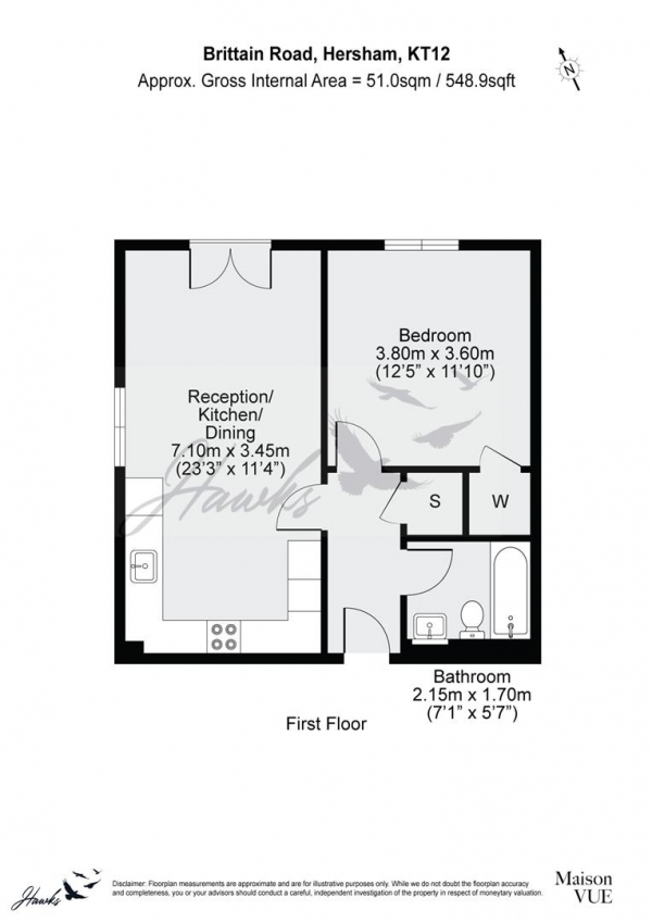 Floor Plan for Plot for Sale in Brittain Road, Hersham, Walton-On-Thames, KT12, 4LR - Guide Price &pound2,200,000