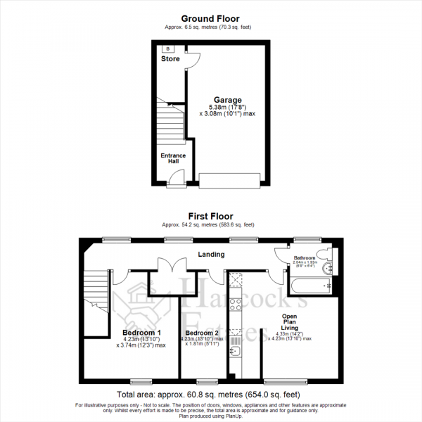 Floor Plan Image for 2 Bedroom Coach House for Sale in Chamberlain Park, Biggleswade