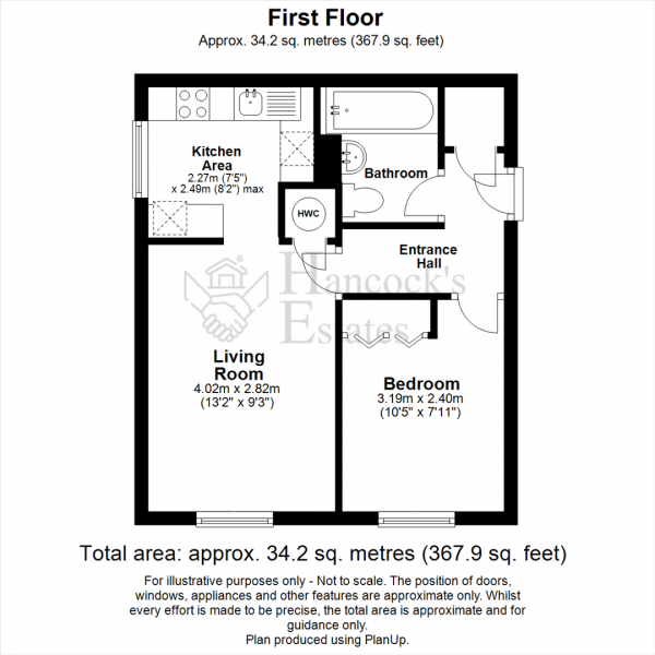 Floor Plan Image for 1 Bedroom Flat for Sale in Millstream Close, Hitchin