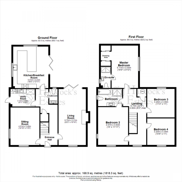 Floor Plan Image for 4 Bedroom Detached House for Sale in Fen Reach, Dunton