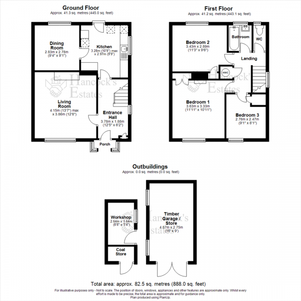 Floor Plan Image for 3 Bedroom Semi-Detached House for Sale in Elm Road, Biggleswade