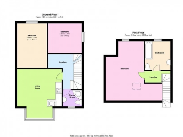 Floor Plan Image for 3 Bedroom Maisonette to Rent in Dawson Terrace, Brighton, East Sussex