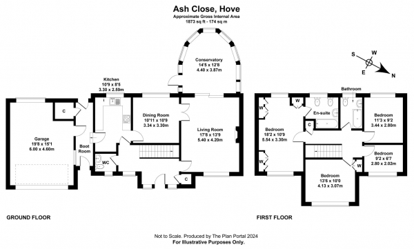 Floor Plan Image for 4 Bedroom Property to Rent in Ash Close, Hove