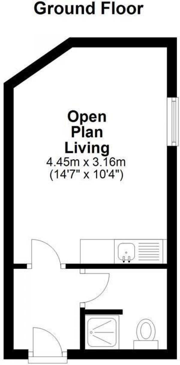 Floor Plan Image for Studio to Rent in Holland Road, Hove