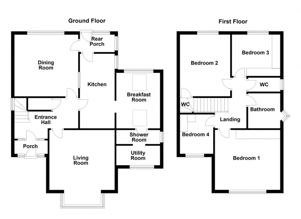 Floor Plan Image for 4 Bedroom Detached House for Sale in Horbury Road, Wakefield