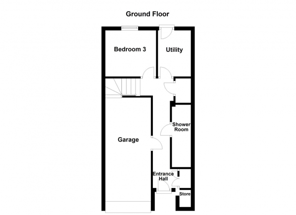 Floor Plan for 3 Bedroom Town House for Sale in Brackendale Road, Wakefield, WF2, 8WA - Offers Over &pound235,000