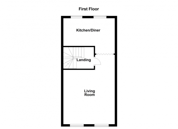 Floor Plan for 3 Bedroom Town House for Sale in Brackendale Road, Wakefield, WF2, 8WA - Offers Over &pound235,000