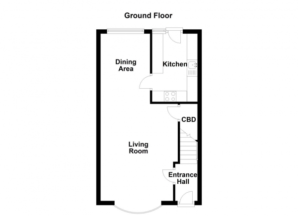 Floor Plan for 3 Bedroom Semi-Detached House for Sale in Top Orchard, Ryhill, Wakefield, WF4, 2AZ -  &pound180,000