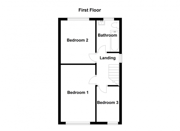 Floor Plan for 3 Bedroom Semi-Detached House for Sale in Top Orchard, Ryhill, Wakefield, WF4, 2AZ -  &pound180,000