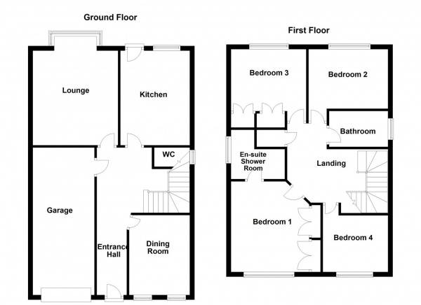 Floor Plan Image for 4 Bedroom Detached House for Sale in Gelder Croft, Wakefield, WF2 0UW