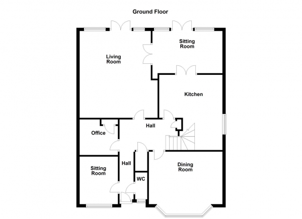 Floor Plan for 4 Bedroom Detached House for Sale in Hatfeild View, Wakefield, WF1, 3SN -  &pound440,000