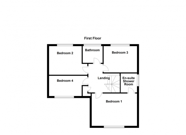 Floor Plan for 4 Bedroom Detached House for Sale in Hatfeild View, Wakefield, WF1, 3SN -  &pound440,000