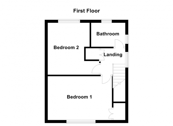 Floor Plan Image for 2 Bedroom Semi-Detached House for Sale in Thirlmere Road, Flanshaw Estate, Wakefield