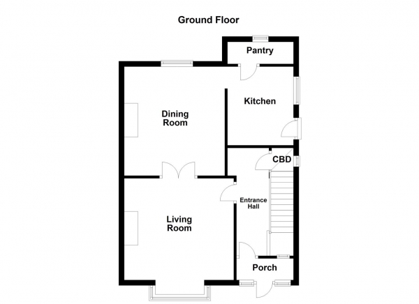 Floor Plan for 3 Bedroom Semi-Detached House for Sale in Horbury Road, Wakefield, WF2, 8QU -  &pound250,000