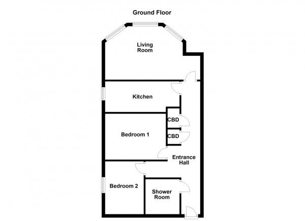 Floor Plan Image for 2 Bedroom Ground Flat for Sale in Sandal Hall Mews, Sandal, Wakefield