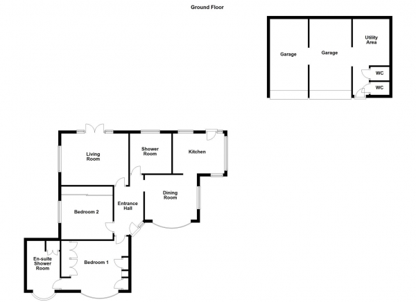 Floor Plan Image for 2 Bedroom Detached Bungalow for Sale in Newmarket Lane, Stanley, Wakefield