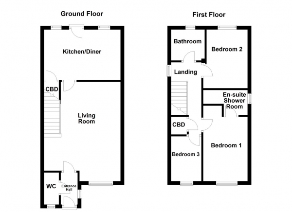 Floor Plan Image for 3 Bedroom Detached House for Sale in High Keep Fold, Hall Green, Wakefield