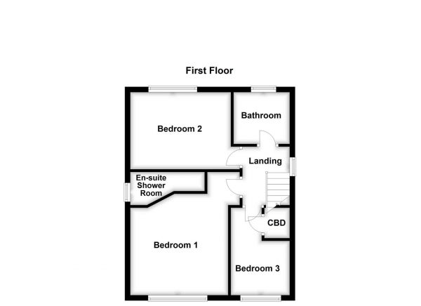 Floor Plan Image for 3 Bedroom Detached House for Sale in Gentian Court, Wakefield